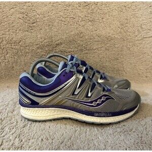 Saucony Hurricane ISO 4 Running Shoes Sneakers Gray Purple S10411-1 Women’s 8.5